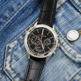 Buy Shop Tommy Hilfiger Ari Diamonds Black Dial Black Leather Strap Watch for Women - 1781981 USA Online