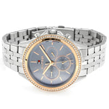 Buy Shop Tommy Hilfiger Ari Diamonds Blue Dial Silver Steel Strap Watch for Women - 1781976 USA Online