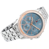 Buy Shop Tommy Hilfiger Ari Diamonds Blue Dial Silver Steel Strap Watch for Women - 1781976 USA Online