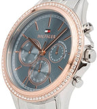 Buy Shop Tommy Hilfiger Ari Diamonds Blue Dial Silver Steel Strap Watch for Women - 1781976 USA Online