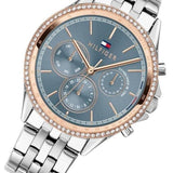Buy Shop Tommy Hilfiger Ari Diamonds Blue Dial Silver Steel Strap Watch for Women - 1781976 USA Online
