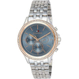 Buy Shop Tommy Hilfiger Ari Diamonds Blue Dial Silver Steel Strap Watch for Women - 1781976 USA Online