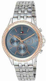 Buy Shop Tommy Hilfiger Ari Diamonds Blue Dial Silver Steel Strap Watch for Women - 1781976 USA Online