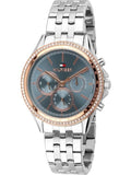 Buy Shop Tommy Hilfiger Ari Diamonds Blue Dial Silver Steel Strap Watch for Women - 1781976 USA Online