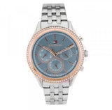 Buy Shop Tommy Hilfiger Ari Diamonds Blue Dial Silver Steel Strap Watch for Women - 1781976 USA Online
