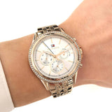Buy Shop Tommy Hilfiger Ari Diamonds Silver Dial Rose Gold Steel Strap Watch for Women - 1781978 USA Online