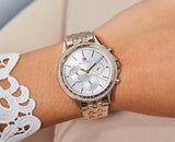 Buy Shop Tommy Hilfiger Ari Diamonds Silver Dial Rose Gold Steel Strap Watch for Women - 1781978 USA Online
