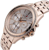 Buy Shop Tommy Hilfiger Ari Diamonds Silver Dial Rose Gold Steel Strap Watch for Women - 1781978 USA Online