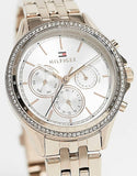 Buy Shop Tommy Hilfiger Ari Diamonds Silver Dial Rose Gold Steel Strap Watch for Women - 1781978 USA Online