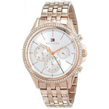 Buy Shop Tommy Hilfiger Ari Diamonds Silver Dial Rose Gold Steel Strap Watch for Women - 1781978 USA Online