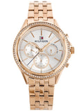 Buy Shop Tommy Hilfiger Ari Diamonds Silver Dial Rose Gold Steel Strap Watch for Women - 1781978 USA Online
