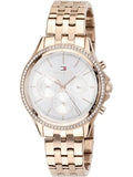 Buy Shop Tommy Hilfiger Ari Diamonds Silver Dial Rose Gold Steel Strap Watch for Women - 1781978 USA Online