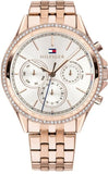 Buy Shop Tommy Hilfiger Ari Diamonds Silver Dial Rose Gold Steel Strap Watch for Women - 1781978 USA Online