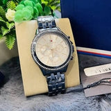 Buy Shop Tommy Hilfiger Ari Diamonds White Dial Blue Steel Strap Watch for Women - 1782003 USA Online