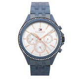 Buy Shop Tommy Hilfiger Ari Diamonds White Dial Blue Steel Strap Watch for Women - 1782003 USA Online