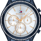 Buy Shop Tommy Hilfiger Ari Diamonds White Dial Blue Steel Strap Watch for Women - 1782003 USA Online