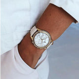 Buy Shop Tommy Hilfiger Ari Diamonds White Dial Cream Leather Strap Watch for Women - 1781982 USA Online
