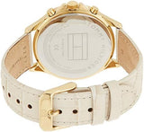 Buy Shop Tommy Hilfiger Ari Diamonds White Dial Cream Leather Strap Watch for Women - 1781982 USA Online