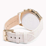 Buy Shop Tommy Hilfiger Ari Diamonds White Dial Cream Leather Strap Watch for Women - 1781982 USA Online