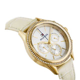 Buy Shop Tommy Hilfiger Ari Diamonds White Dial Cream Leather Strap Watch for Women - 1781982 USA Online