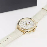 Buy Shop Tommy Hilfiger Ari Diamonds White Dial Cream Leather Strap Watch for Women - 1781982 USA Online