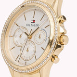 Buy Shop Tommy Hilfiger Ari Diamonds White Dial Cream Leather Strap Watch for Women - 1781982 USA Online