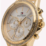 Buy Shop Tommy Hilfiger Ari Diamonds White Dial Cream Leather Strap Watch for Women - 1781982 USA Online