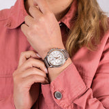 Buy Shop Tommy Hilfiger Ari Diamonds White Dial Grey Leather Strap Watch for Women - 1781980 USA Online