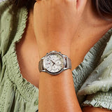 Buy Shop Tommy Hilfiger Ari Diamonds White Dial Grey Leather Strap Watch for Women - 1781980 USA Online