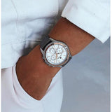 Buy Shop Tommy Hilfiger Ari Diamonds White Dial Grey Leather Strap Watch for Women - 1781980 USA Online