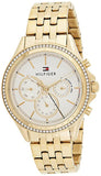 Buy Shop Tommy Hilfiger Ari Multifunction Diamonds Silver Dial Gold Steel Strap Watch for Women - 1781977 USA Online