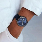 Buy Shop Tommy Hilfiger Ari Quartz Diamonds Blue Dial Blue Leather Strap Watch for Women - 1781979 USA Online