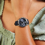 Buy Shop Tommy Hilfiger Ari Quartz Diamonds Blue Dial Blue Leather Strap Watch for Women - 1781979 USA Online