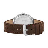 Buy Shop Tommy Hilfiger Asher Chrongraph Blue Dial Brown Leather Strap Watch For Men - 1791855 USA Online