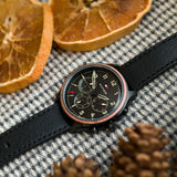 Buy Shop Tommy Hilfiger Asher Chronograph Black Dial Black Leather Strap Watch For Men - 1791854 USA Online