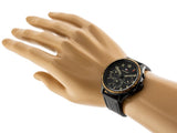 Buy Shop Tommy Hilfiger Asher Chronograph Black Dial Black Leather Strap Watch For Men - 1791854 USA Online