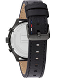 Buy Shop Tommy Hilfiger Asher Chronograph Black Dial Black Leather Strap Watch For Men - 1791854 USA Online