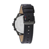 Buy Shop Tommy Hilfiger Asher Chronograph Black Dial Black Leather Strap Watch For Men - 1791854 USA Online