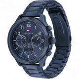 Buy Shop Tommy Hilfiger Asher Chronograph Blue Dial Blue Steel Strap Watch For Men - 1791853 USA Online