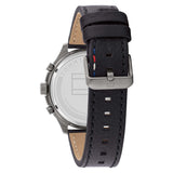 Buy Shop Tommy Hilfiger Asher Chronograph Green Dial Black Leather Strap Watch For Men - 1791856 USA Online