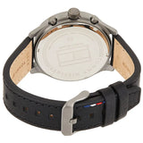 Buy Shop Tommy Hilfiger Asher Chronograph Green Dial Black Leather Strap Watch For Men - 1791856 USA Online