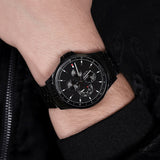 Buy Shop Tommy Hilfiger Austin Black Dial Black Leather Strap Watch for Men - 1791638 USA Online