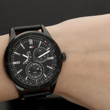 Buy Shop Tommy Hilfiger Austin Black Dial Black Leather Strap Watch for Men - 1791638 USA Online