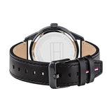 Buy Shop Tommy Hilfiger Austin Black Dial Black Leather Strap Watch for Men - 1791638 USA Online