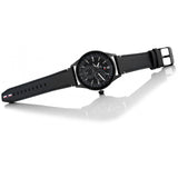 Buy Shop Tommy Hilfiger Austin Black Dial Black Leather Strap Watch for Men - 1791638 USA Online