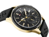 Buy Shop Tommy Hilfiger Austin Black Dial Black Rubber Strap Watch for Men - 1791636 USA Online