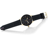 Buy Shop Tommy Hilfiger Austin Black Dial Black Rubber Strap Watch for Men - 1791636 USA Online