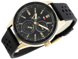 Buy Shop Tommy Hilfiger Austin Black Dial Black Rubber Strap Watch for Men - 1791636 USA Online