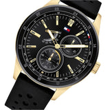Buy Shop Tommy Hilfiger Austin Black Dial Black Rubber Strap Watch for Men - 1791636 USA Online