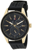 Buy Shop Tommy Hilfiger Austin Black Dial Black Rubber Strap Watch for Men - 1791636 USA Online